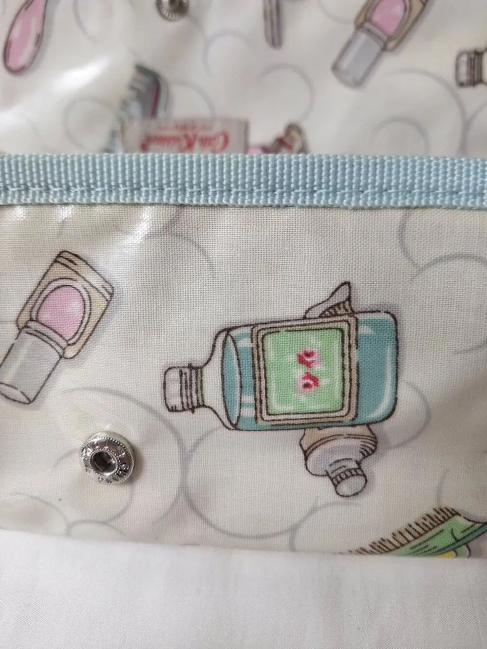 Cath Kidston Pastel Toiletry & Brush Roll - Blue Trim